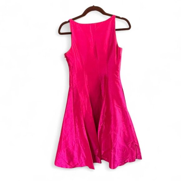 Ralph Lauren 100% silk Pink Evening Dress Special Occasion size 6 Fit and Flare - Picture 2 of 4